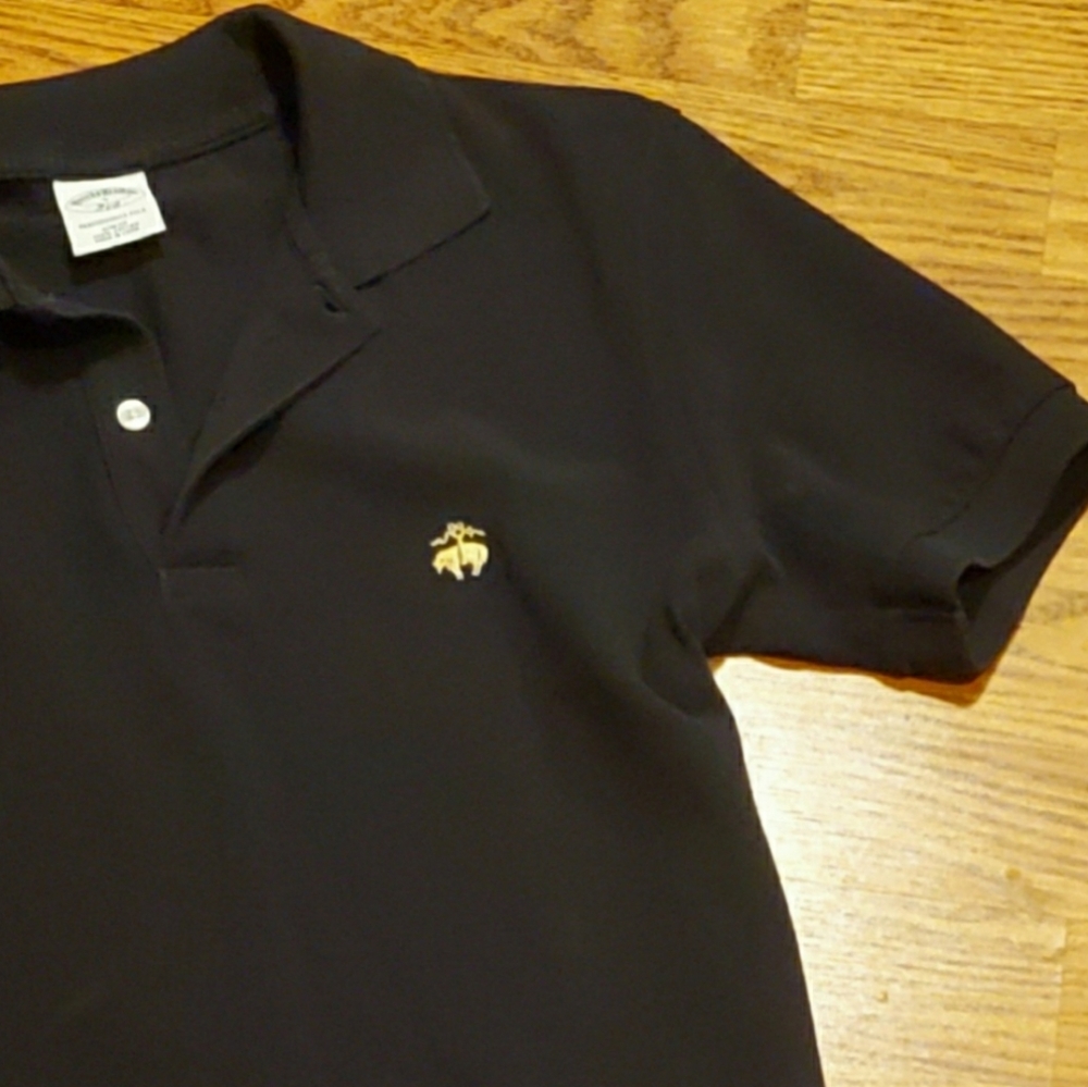 BROOKS BROTHERS POLO - SM - NAVY/GOLD - EUC